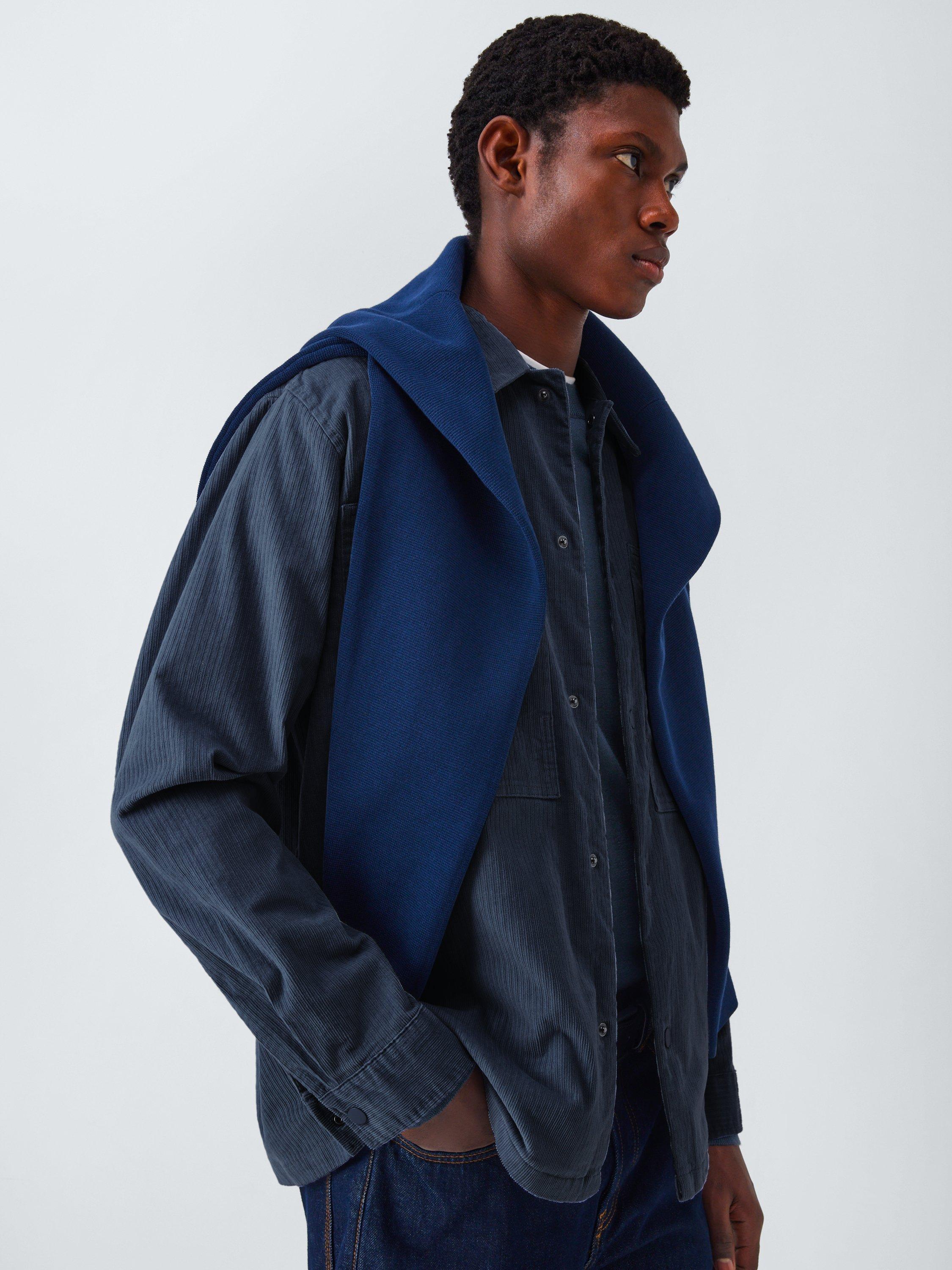 Product image 5 of 6, which shows Kin Corduroy Overshirt, Dark Sapphire, S