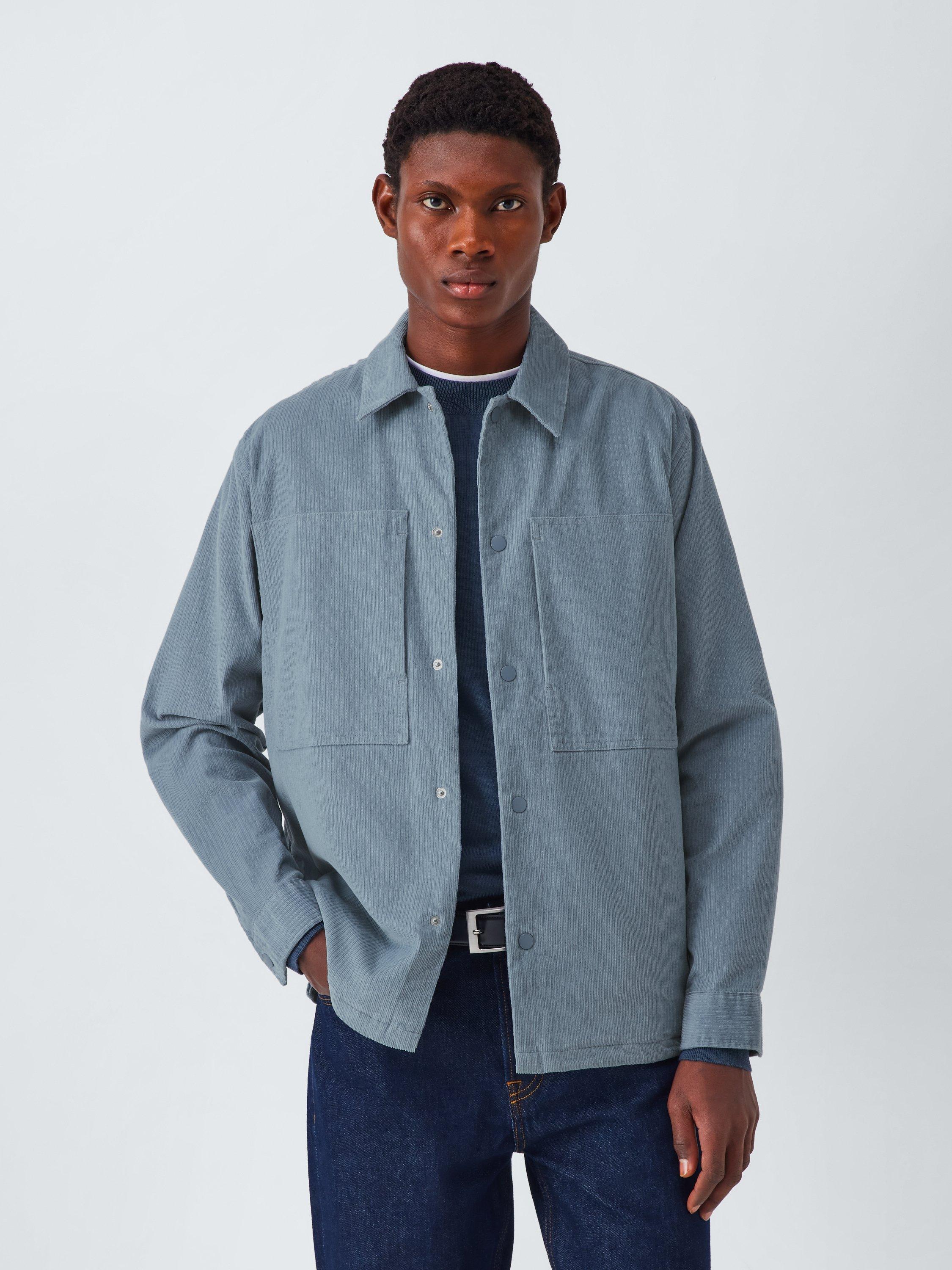 Product image 1 of 6, which shows Kin Corduroy Overshirt, Tradewinds, S