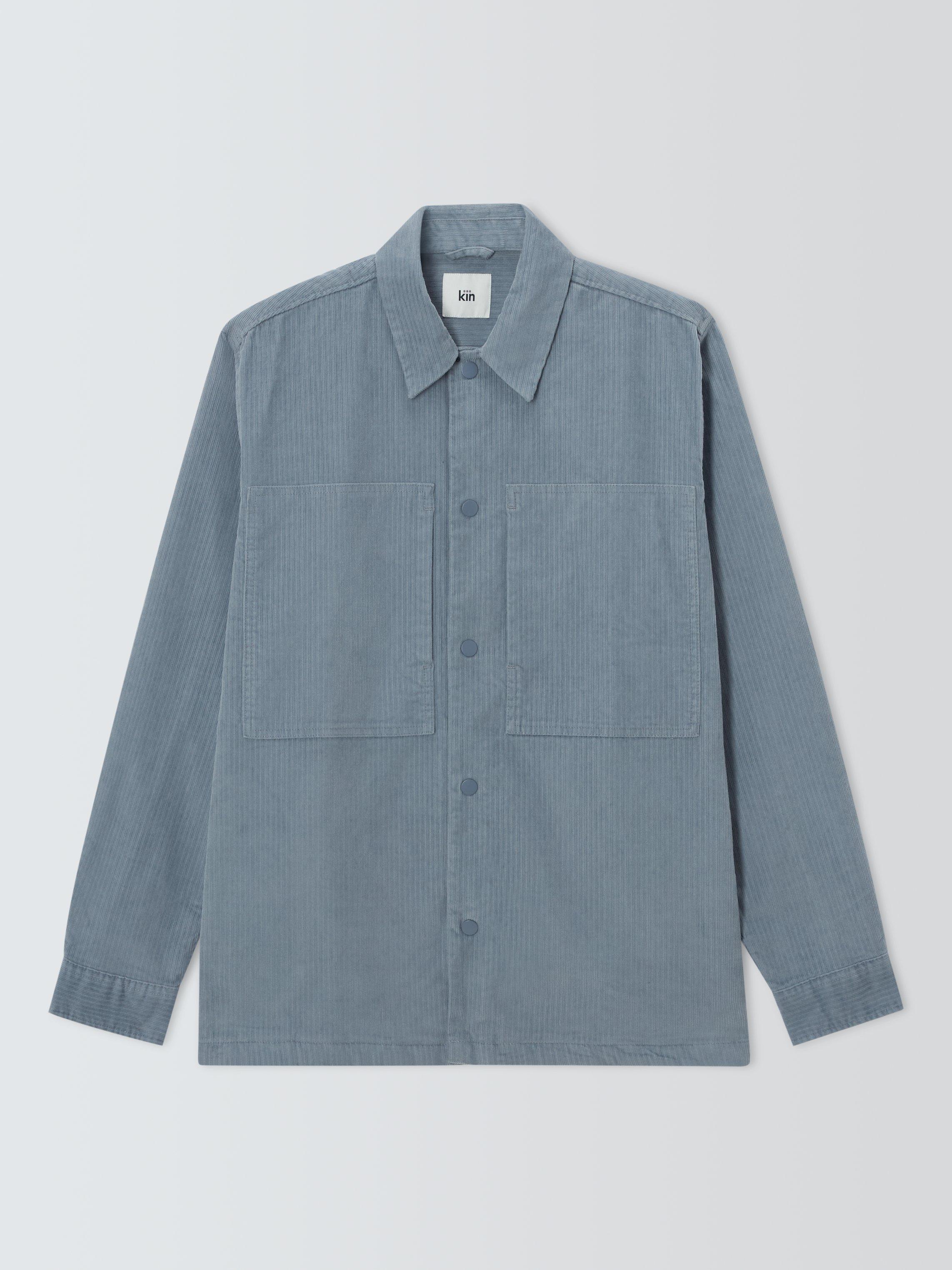 Product image 4 of 6, which shows Kin Corduroy Overshirt, Tradewinds, S