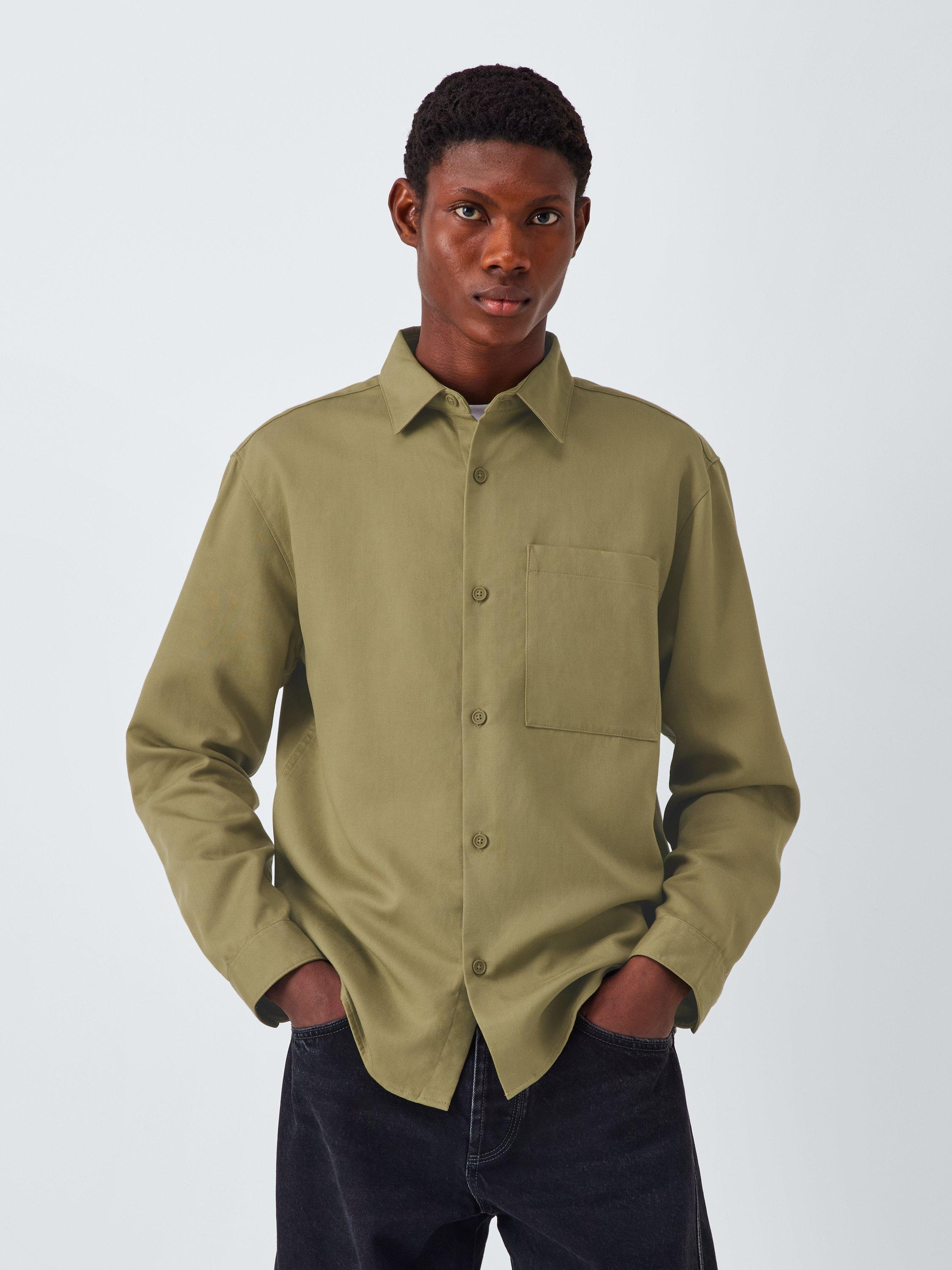 Product image 1 of 6, which shows Kin Double Weave Shirt, Dried Herb, S
