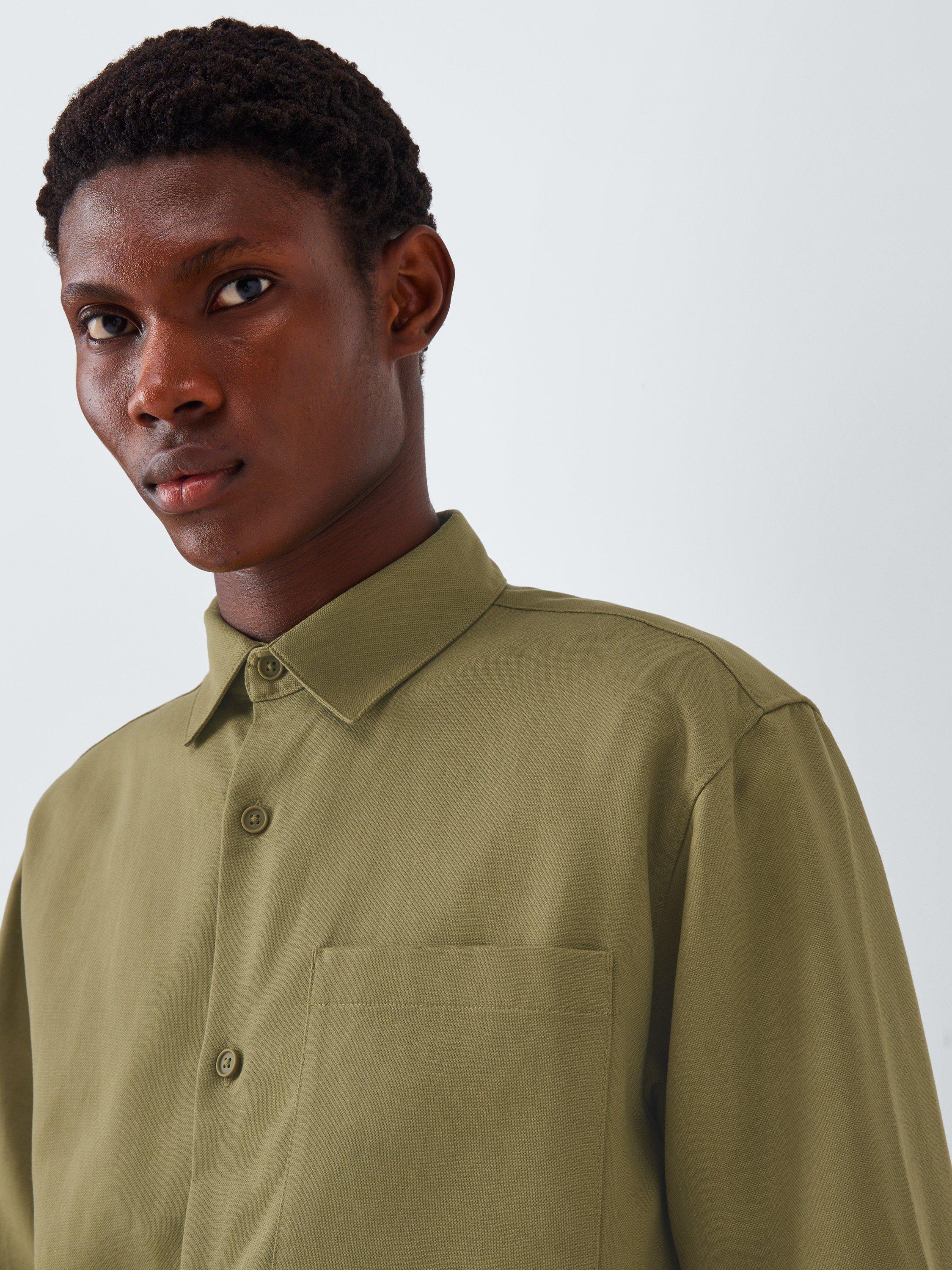 Product image 5 of 6, which shows Kin Double Weave Shirt, Dried Herb, S
