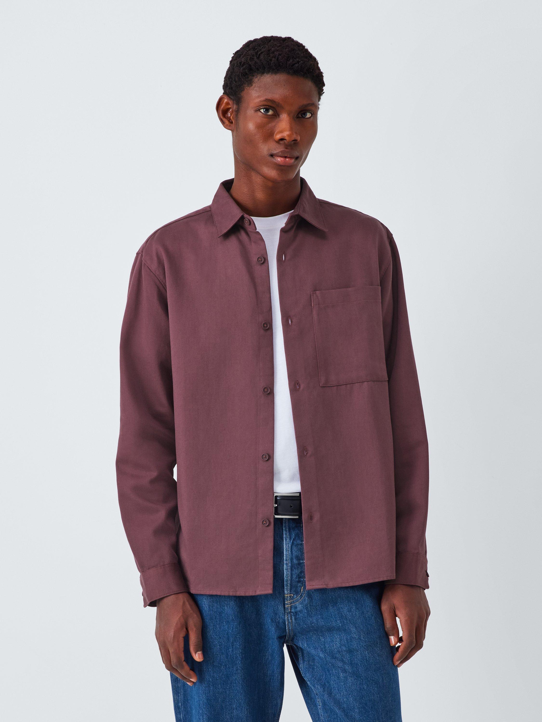 Product image 1 of 6, which shows Kin Double Weave Shirt, Catawba Grape, S