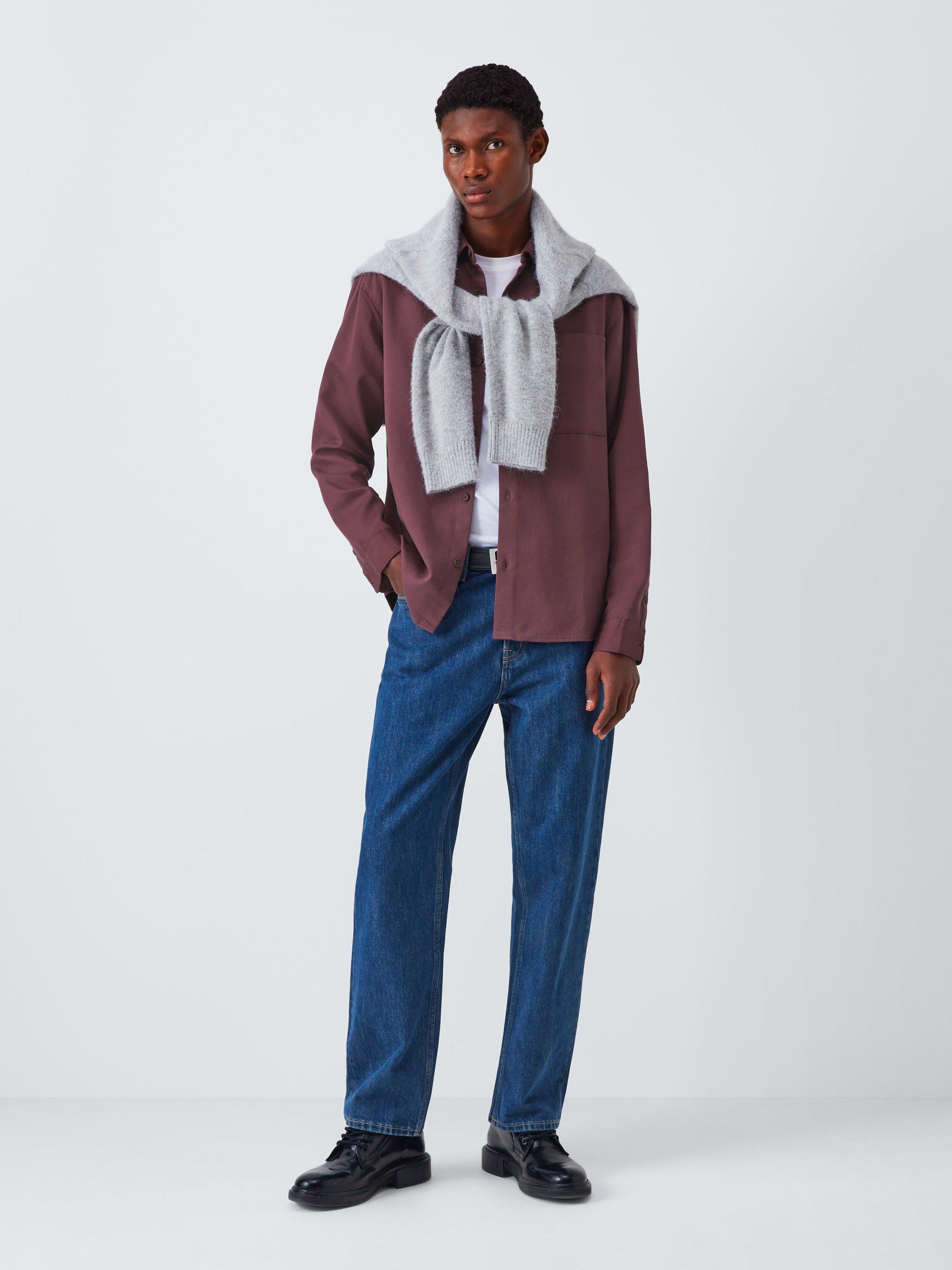 Product image 3 of 6, which shows Kin Double Weave Shirt, Catawba Grape, S