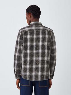 Kin Erased Check Cotton Shirt, Meteorite - view 2, Meteorite