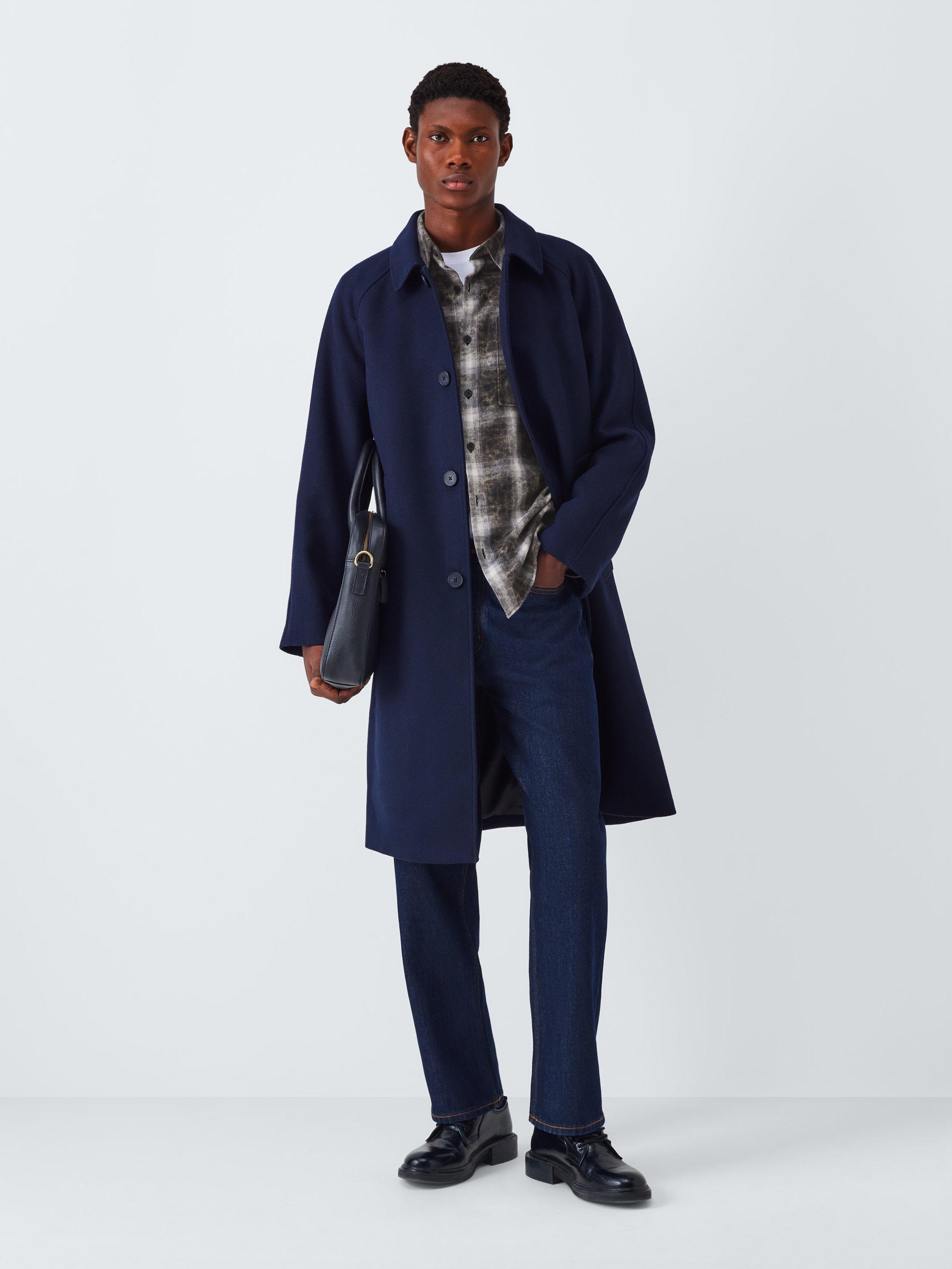 Product image 3 of 6, which shows Kin Erased Check Cotton Shirt, Meteorite, S