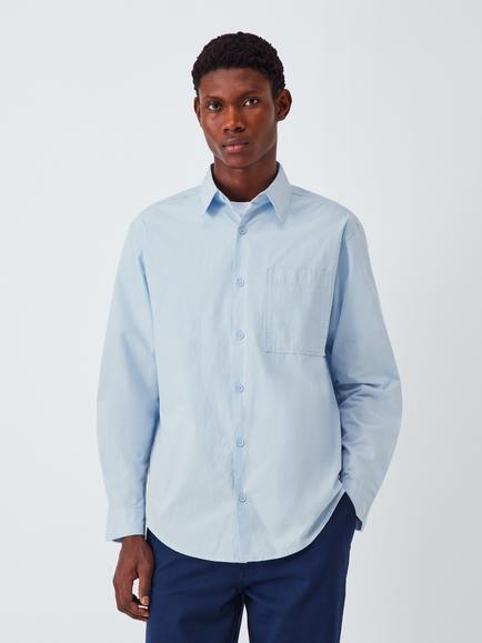 Kin Washed Cotton Poplin Shirt, Heather