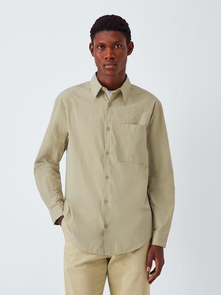 Kin Washed Cotton Poplin Shirt, Eucalyptus