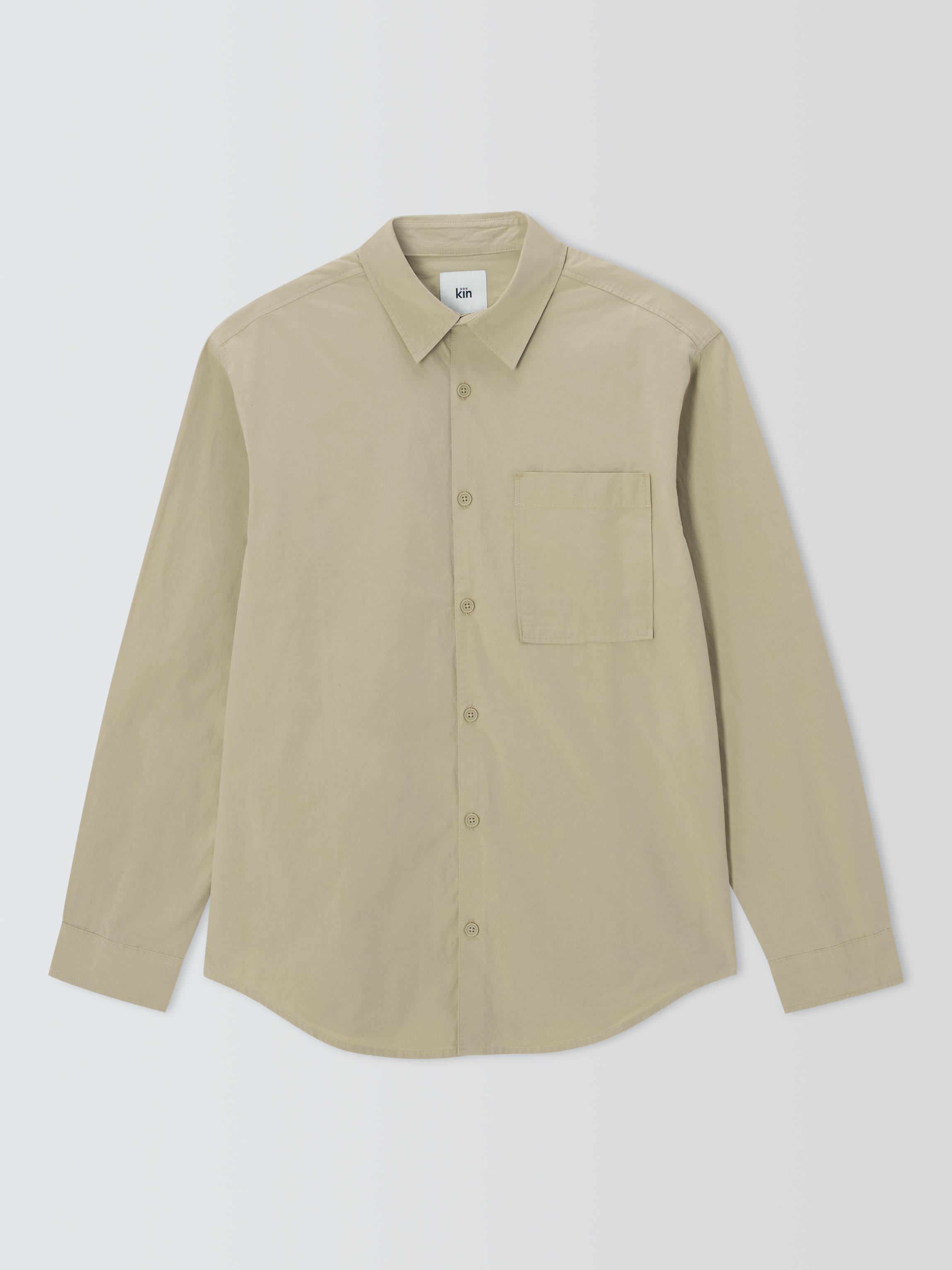Product image 4 of 6, which shows Kin Washed Cotton Poplin Shirt, Eucalyptus, S