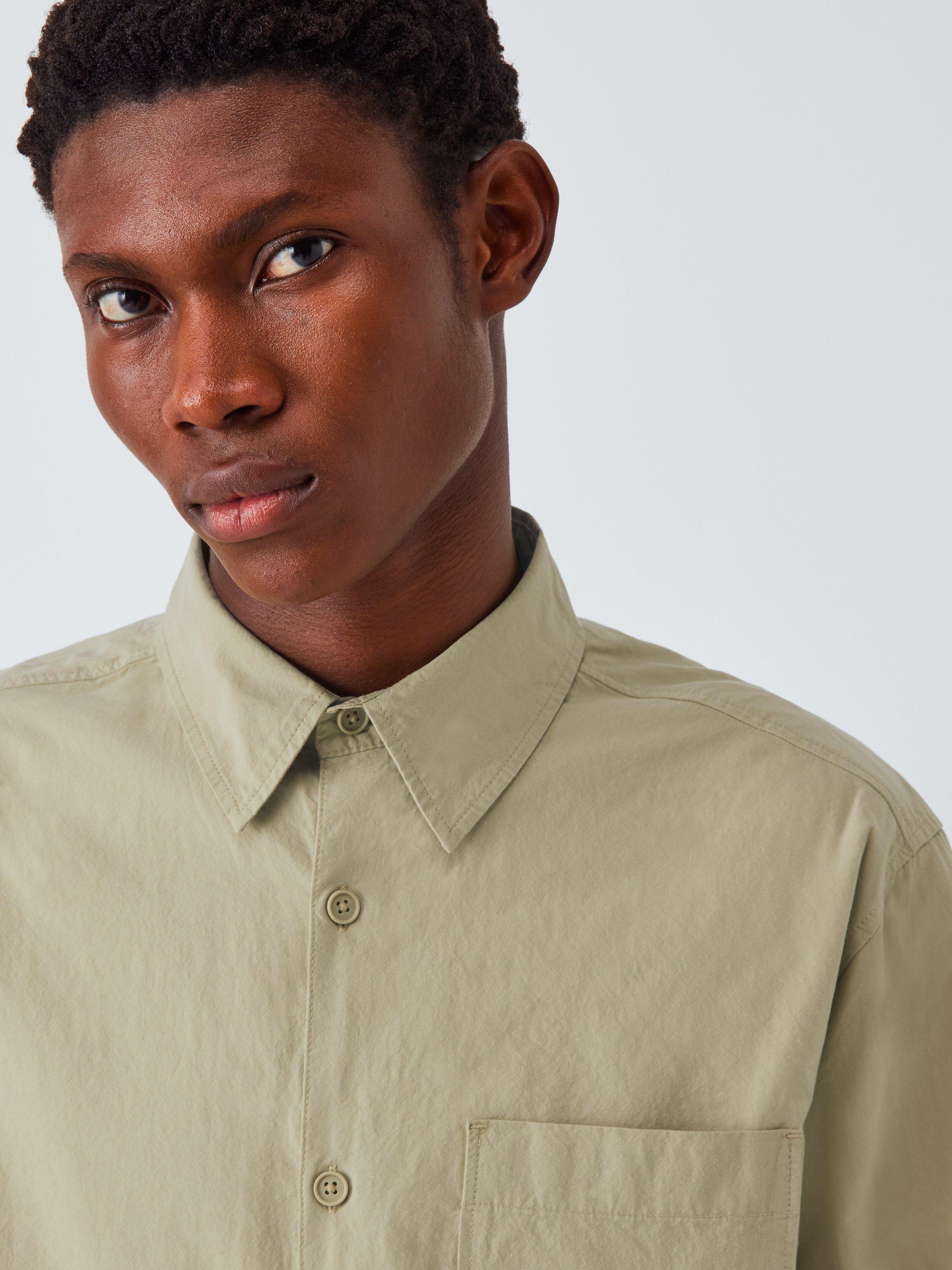 Product image 5 of 6, which shows Kin Washed Cotton Poplin Shirt, Eucalyptus, S