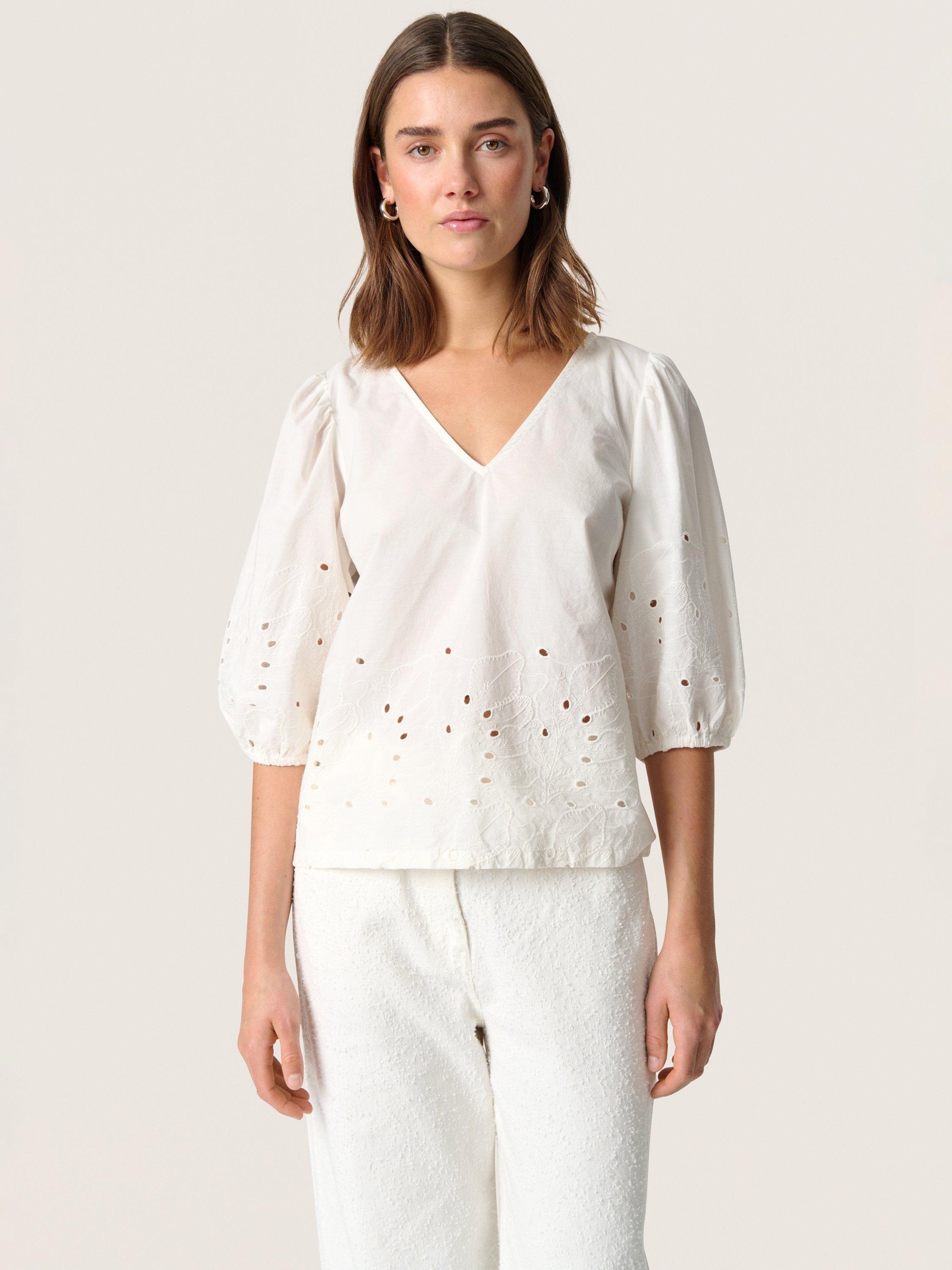 Soaked In Luxury Manja Broderie Anglaise Top, White