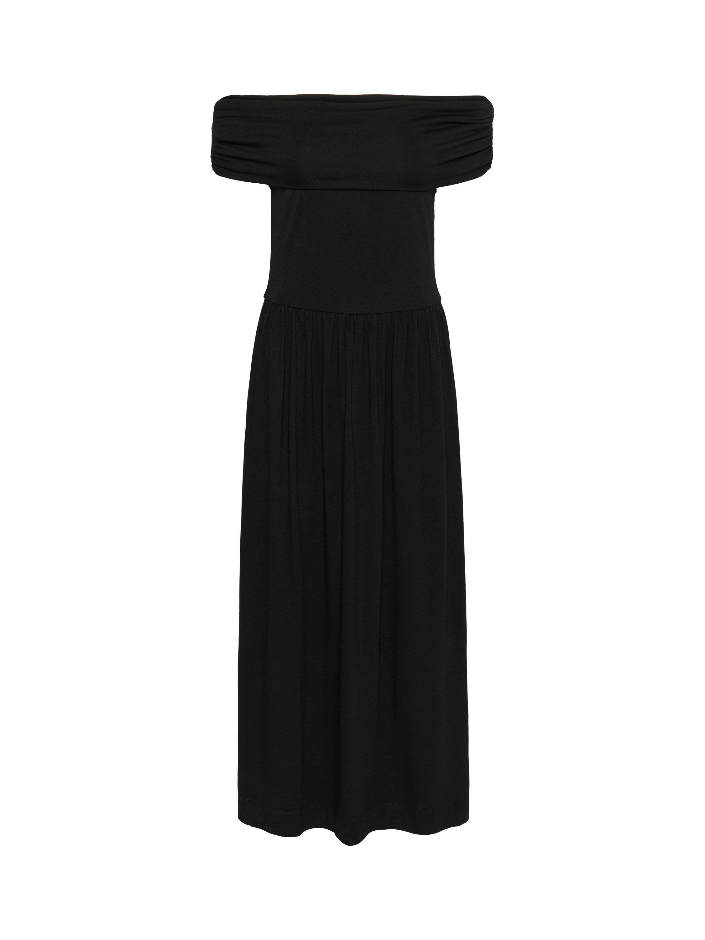 Product image 5 of 6, which shows Soaked In Luxury Hanadi Off Shoulder Dress, Black, XS