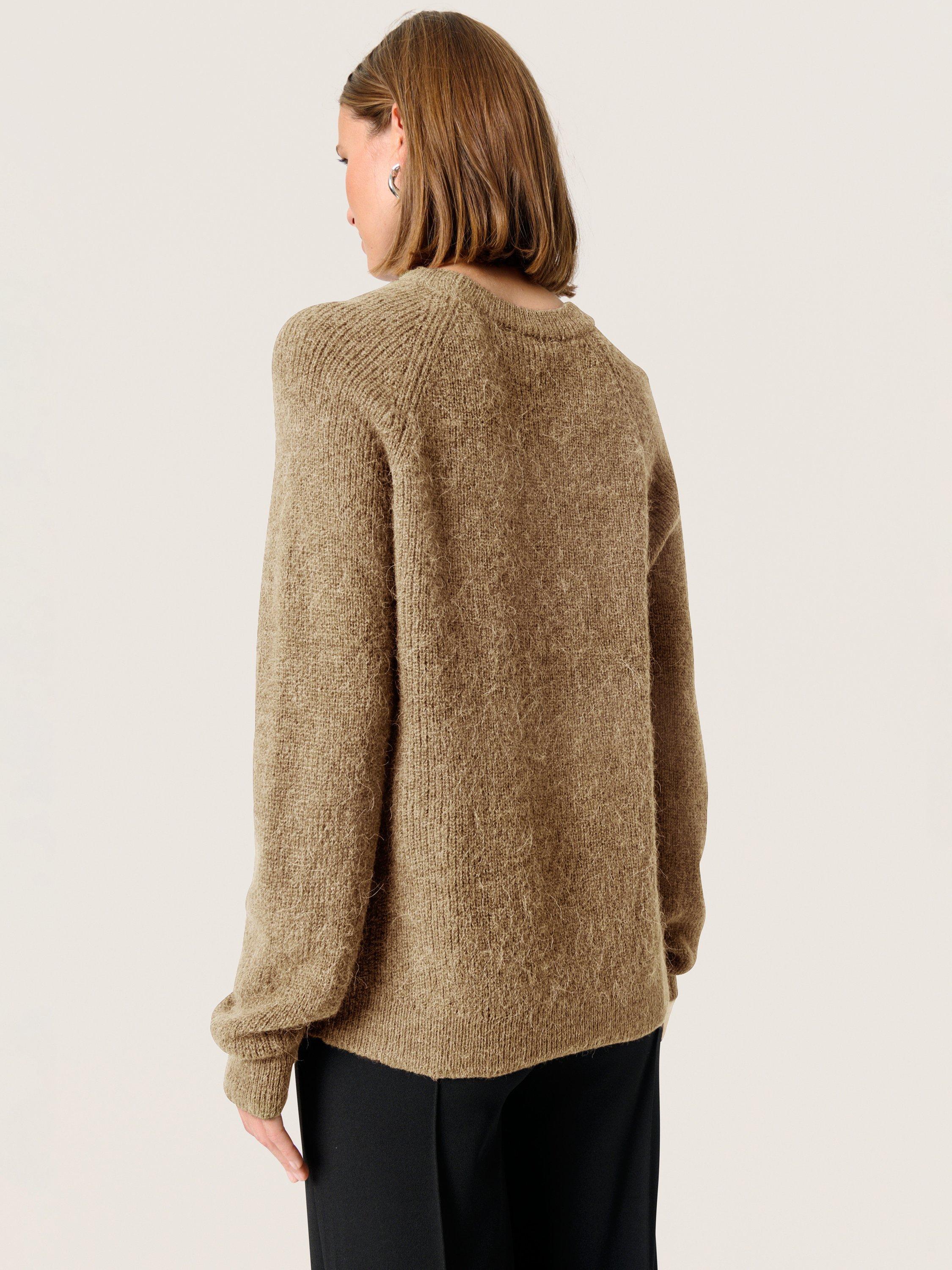 Product image 2 of 6, which shows Soaked In Luxury Tuesday Ribbed Knit Jumper, Beige, XS