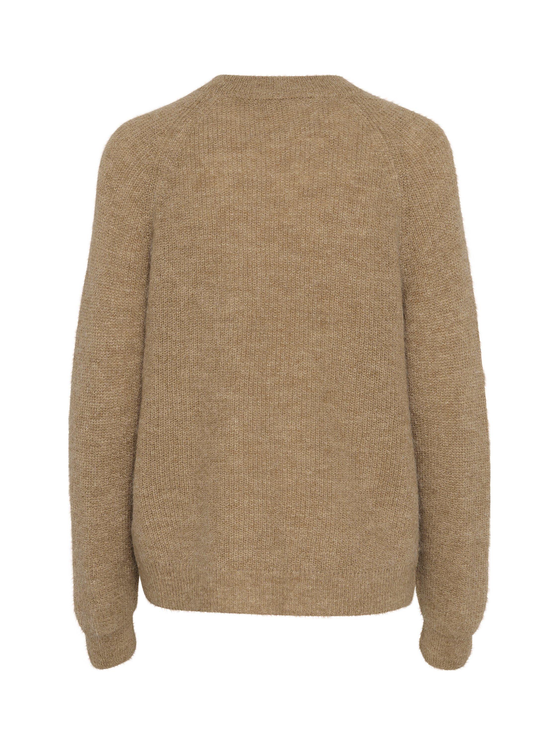 Product image 6 of 6, which shows Soaked In Luxury Tuesday Ribbed Knit Jumper, Beige, XS