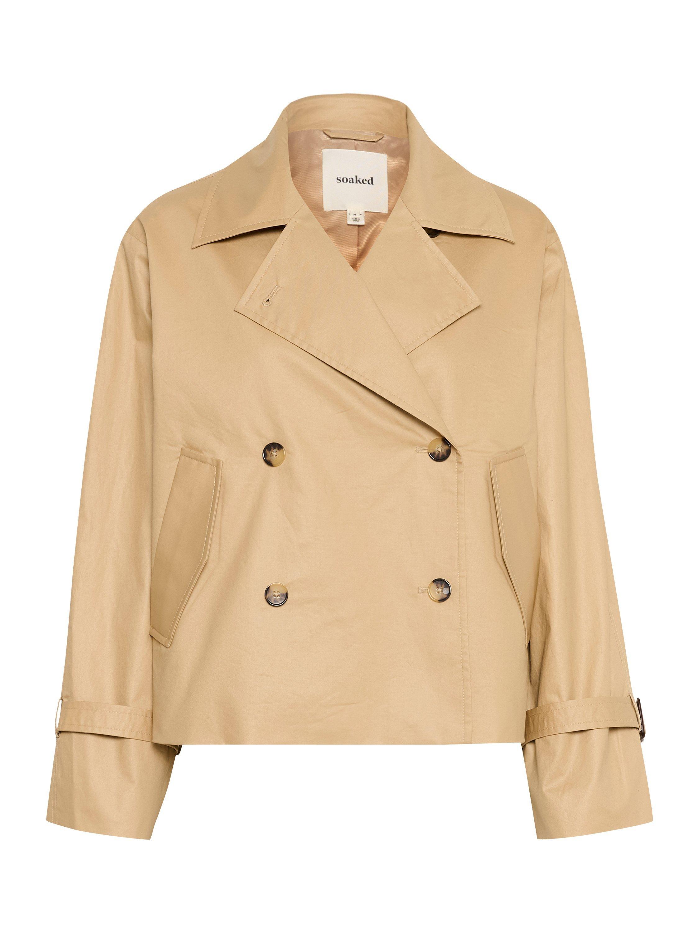 Product image 5 of 6, which shows Soaked In Luxury Favne Trench Jacket, Beige, S