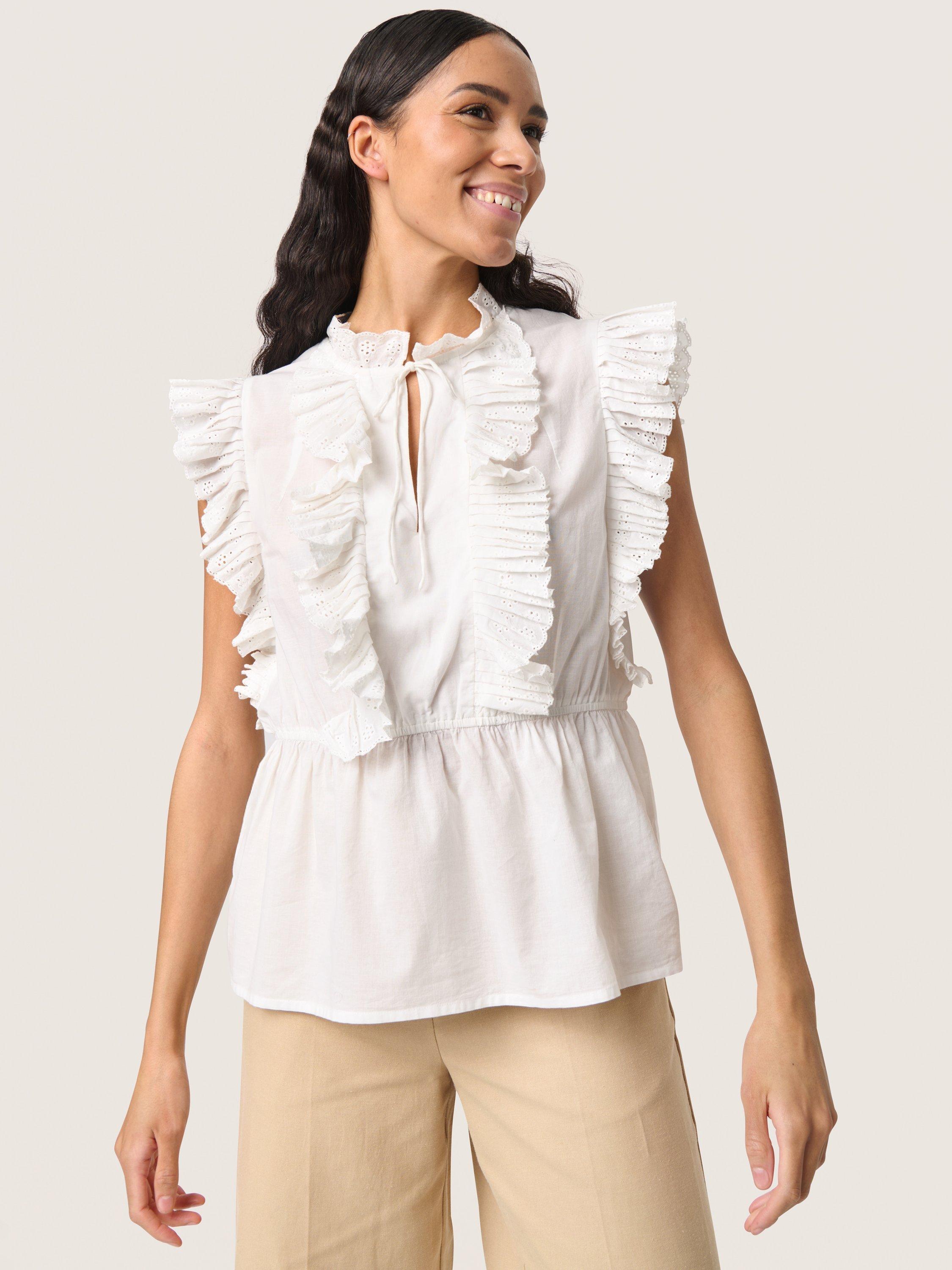 Soaked In Luxury Casaya Ruffle Top, White