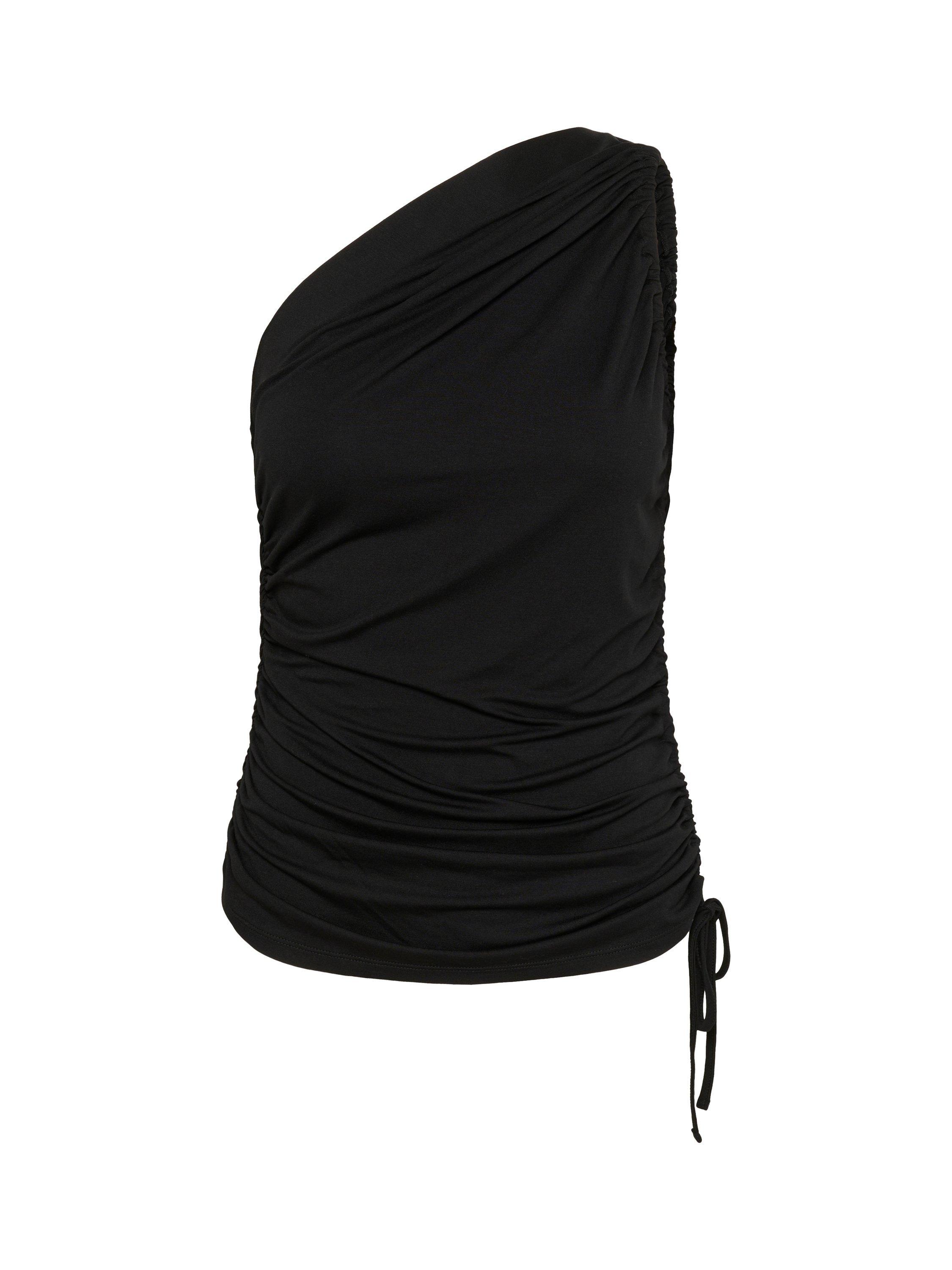 Product image 5 of 6, which shows Soaked In Luxury Hanadi One Shoulder Top, Black, S