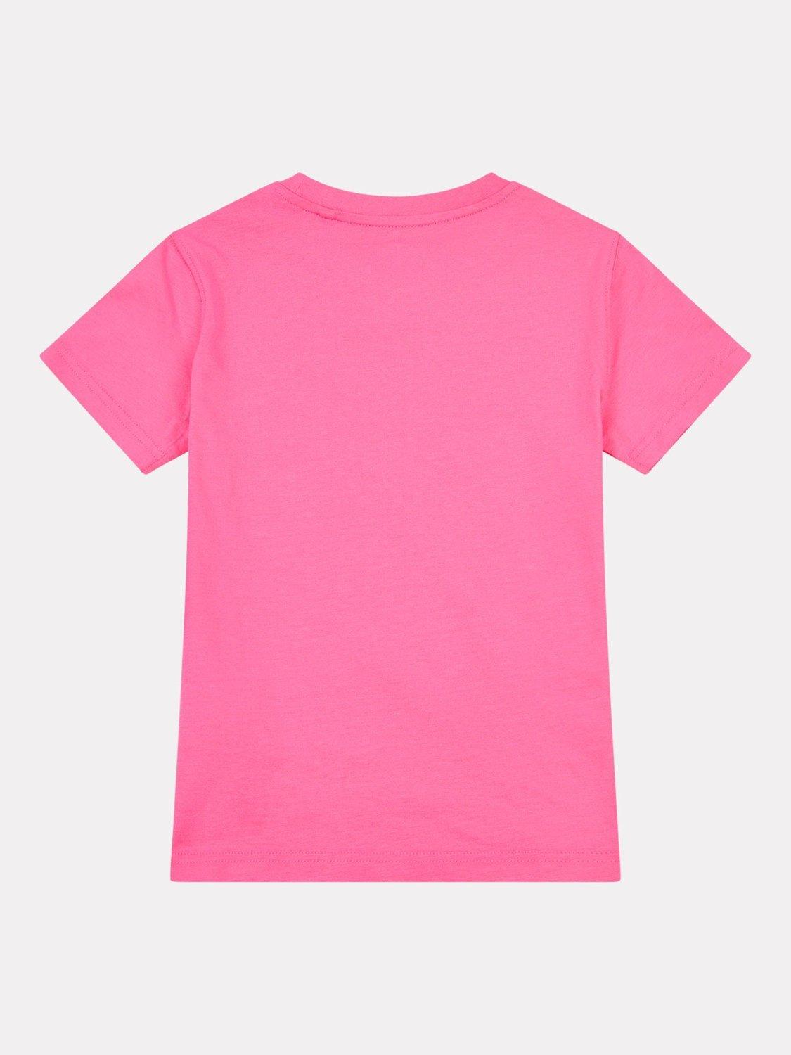 Product image 2 of 3, which shows New Balance Kids' Jersey Stacked Logo T-Shirt, Dragon Berry, 7-8 years