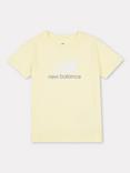 New Balance Kids' Jersey Stacked Logo T-Shirt, Parchment