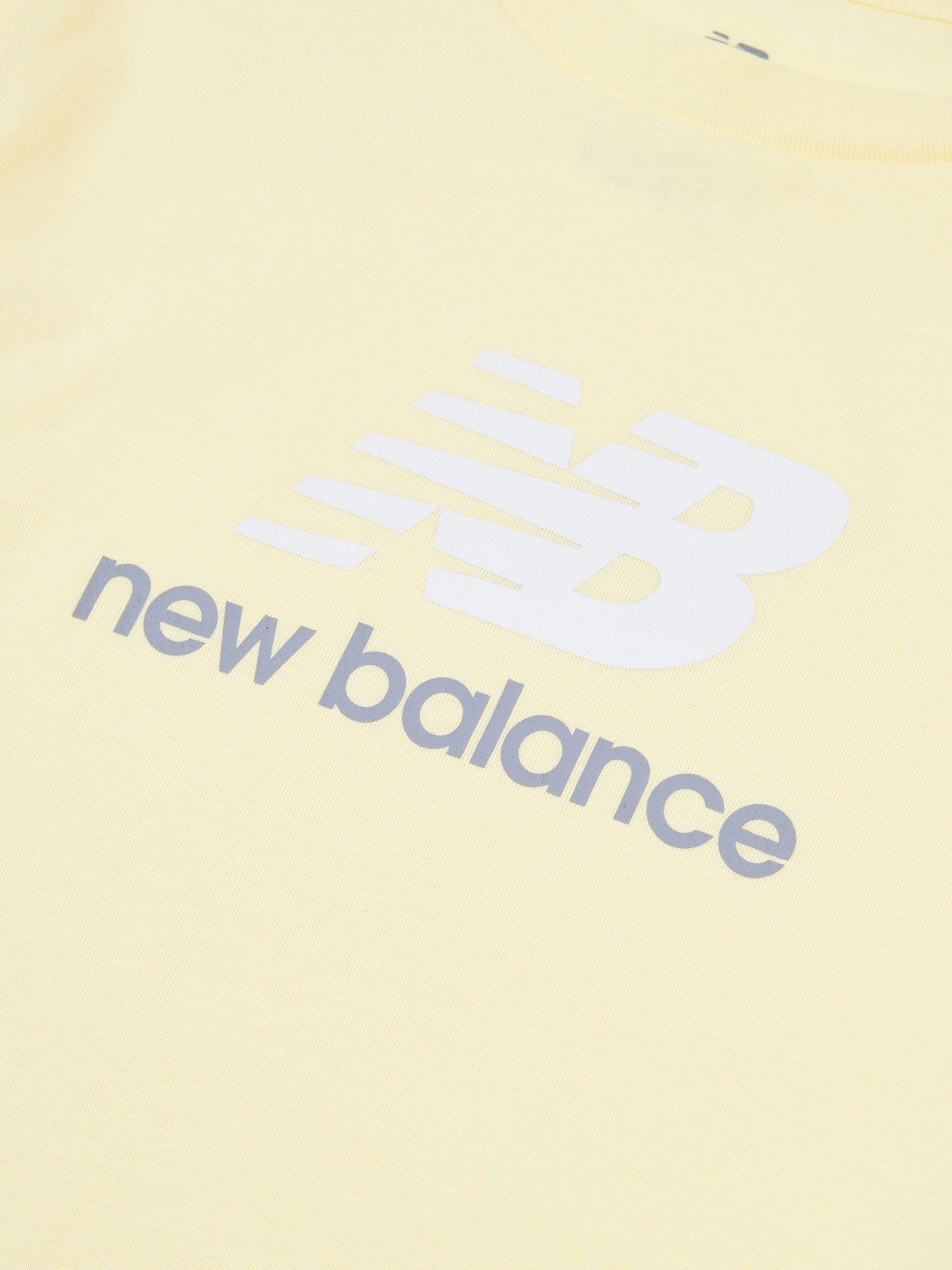 Product image 3 of 3, which shows New Balance Kids' Jersey Stacked Logo T-Shirt, Parchment, 7-8 years
