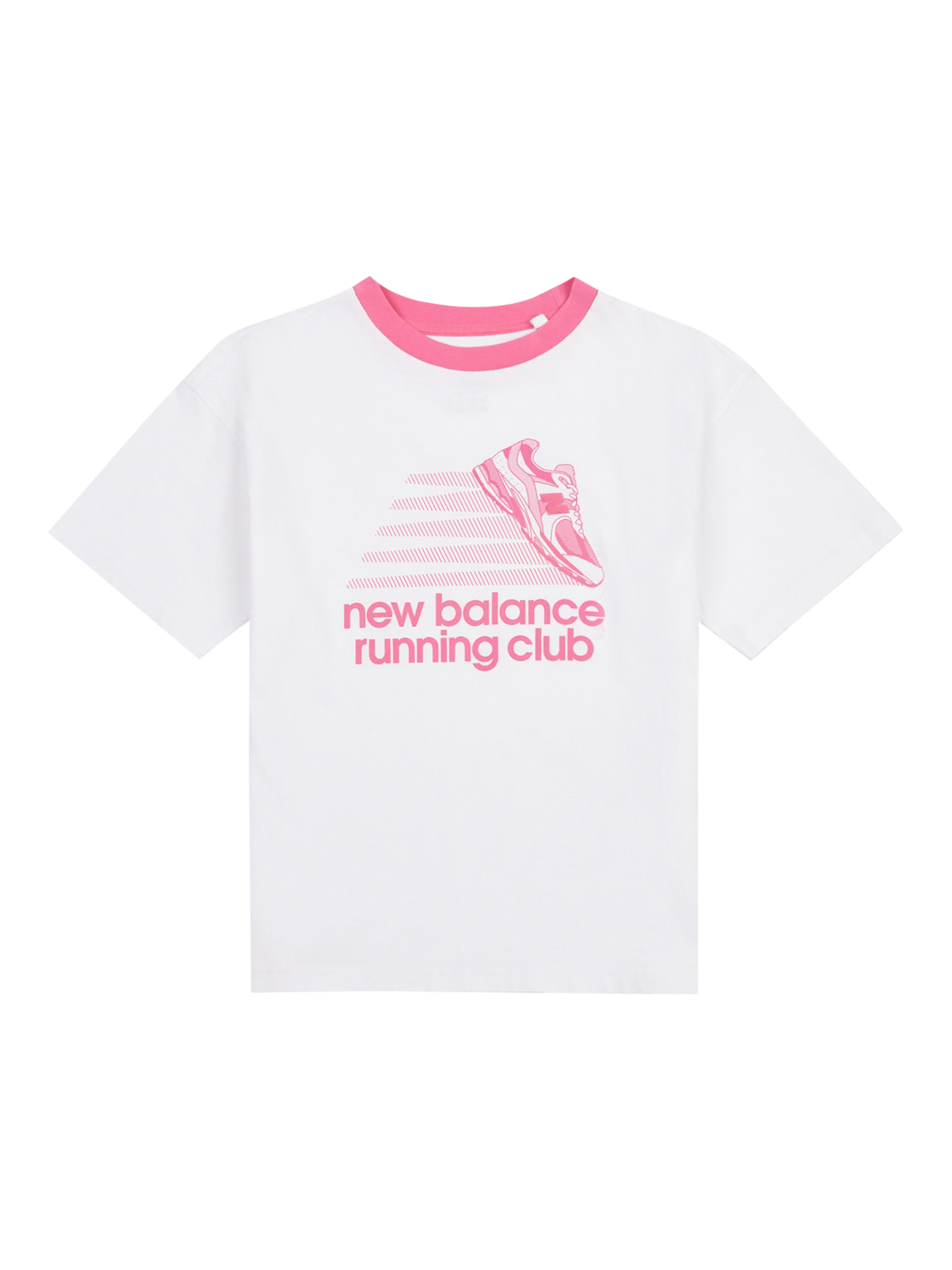 Product image 5 of 9, which shows New Balance Kids' Running Club Graphic T-Shirt, Bright White, 7-8 years