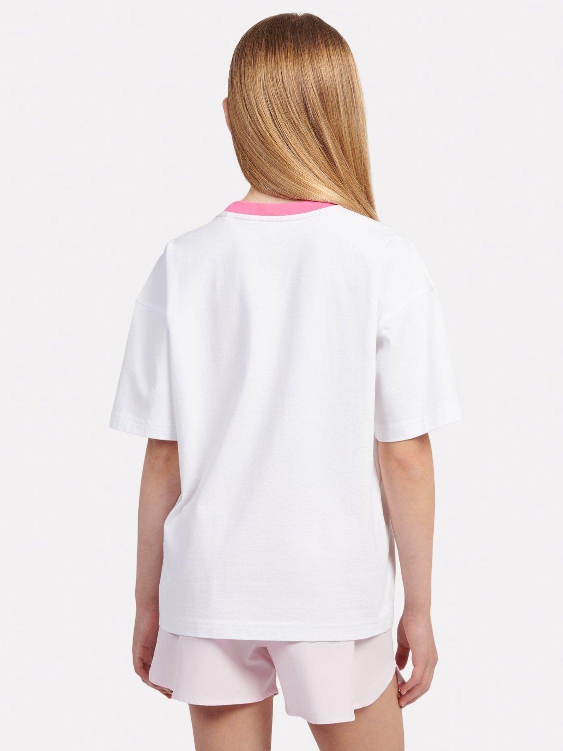 Product image 8 of 9, which shows New Balance Kids' Running Club Graphic T-Shirt, Bright White, 7-8 years