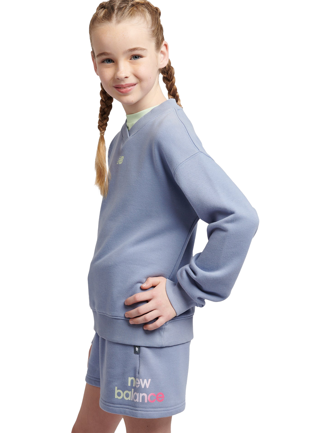 Product image 2 of 11, which shows New Balance Kids' Tennis Graphic Sweatshirt, Dusk Shower, 7-8 years