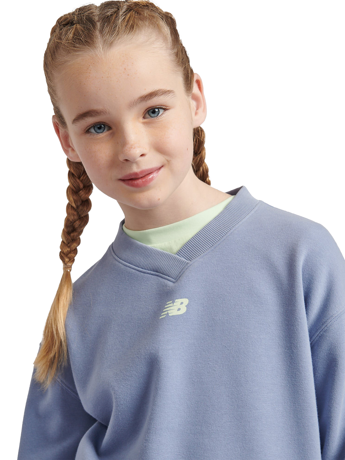 Product image 4 of 11, which shows New Balance Kids' Tennis Graphic Sweatshirt, Dusk Shower, 7-8 years
