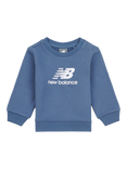 New Balance Kids' Stacked Logo Crew Neck Sweatshirt, Vintage Indigo