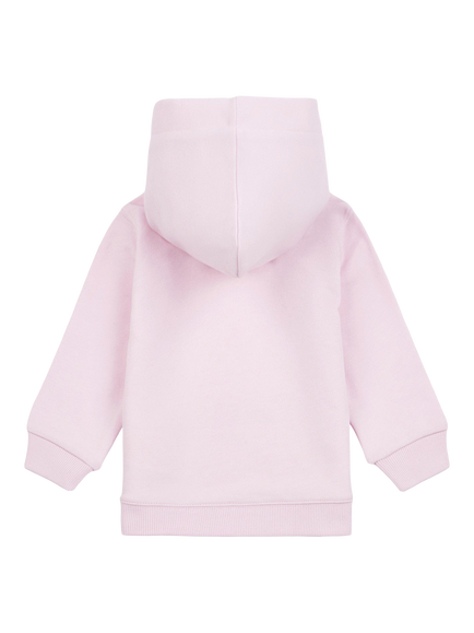 New Balance Kids' Stacked Logo Hoodie - view 2, Light Raspberry