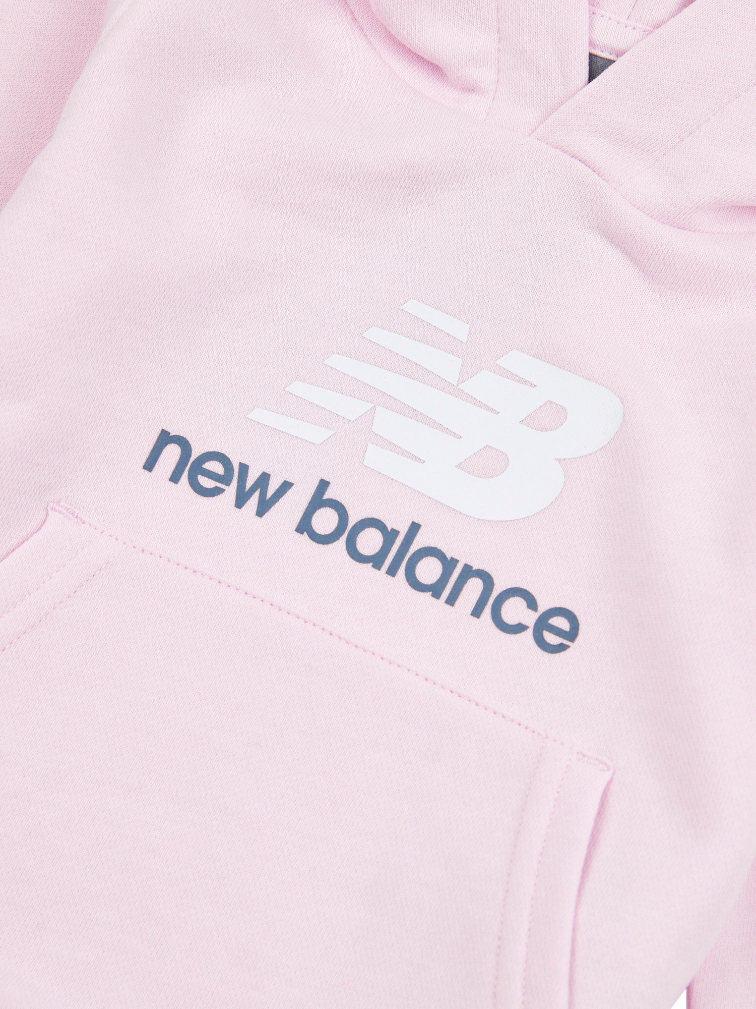 Product image 3 of 3, which shows New Balance Kids' Stacked Logo Hoodie, Light Raspberry, 12 months