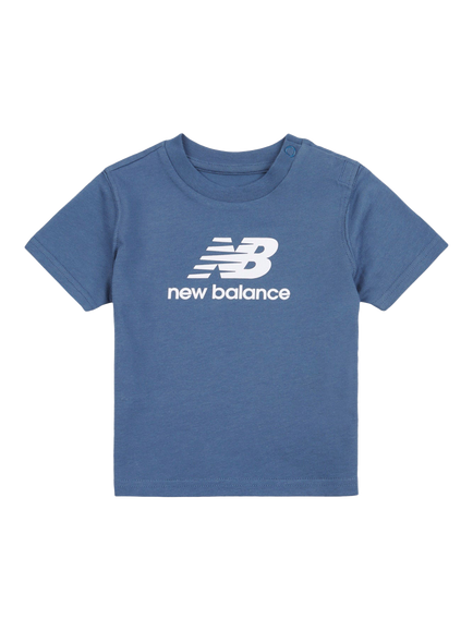 New Balance Kids' Cotton Stack Logo T-Shirt, Vintage Indigo, Vintage Indigo