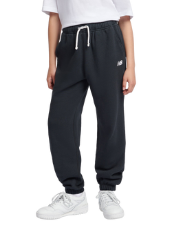 New Balance Kids' French Terry Small Logo Jogging Bottoms, Caviar