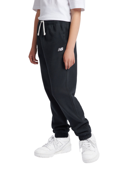 New Balance Kids' French Terry Small Logo Jogging Bottoms - view 2, Caviar