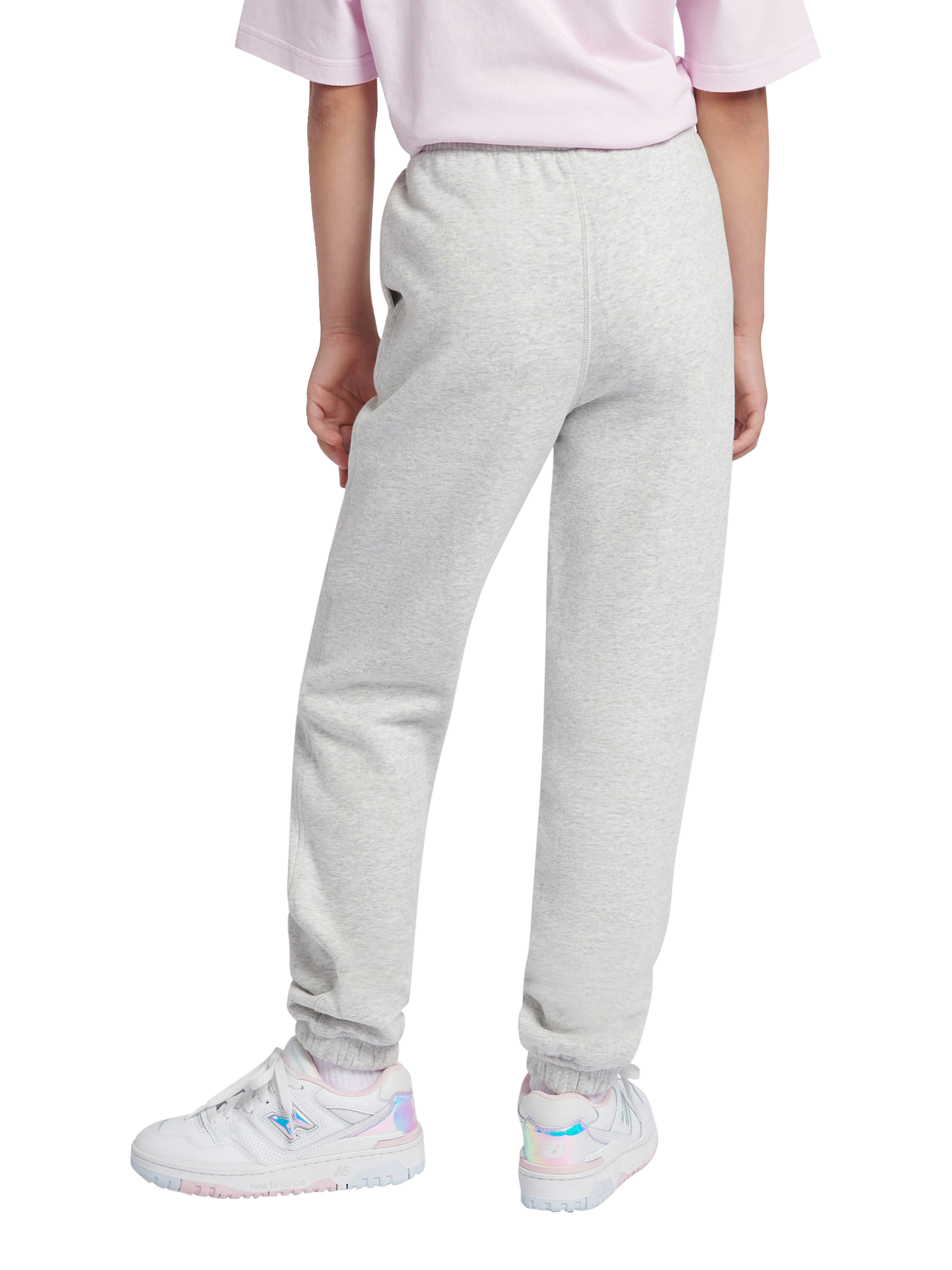 Product image 4 of 6, which shows New Balance Kids' Logo Joggers, Ash Heather, 7-8 years