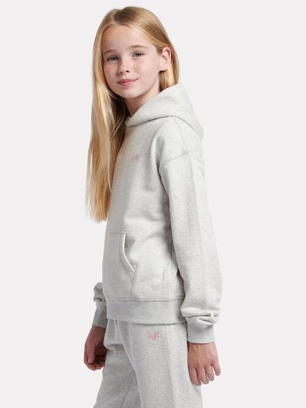 New Balance Kids' Cotton Blend Hoodie,  Ash Heather - view 2, Ash Heather
