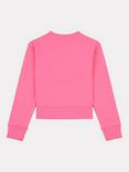 New Balance Kids' French Terry Stacked Logo Crew Neck Sweatshirt, Dragon Berry