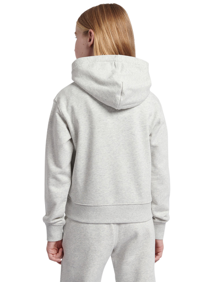 New Balance Kids' French Terry Stacked Logo Hoodie - view 2, Ash Heather