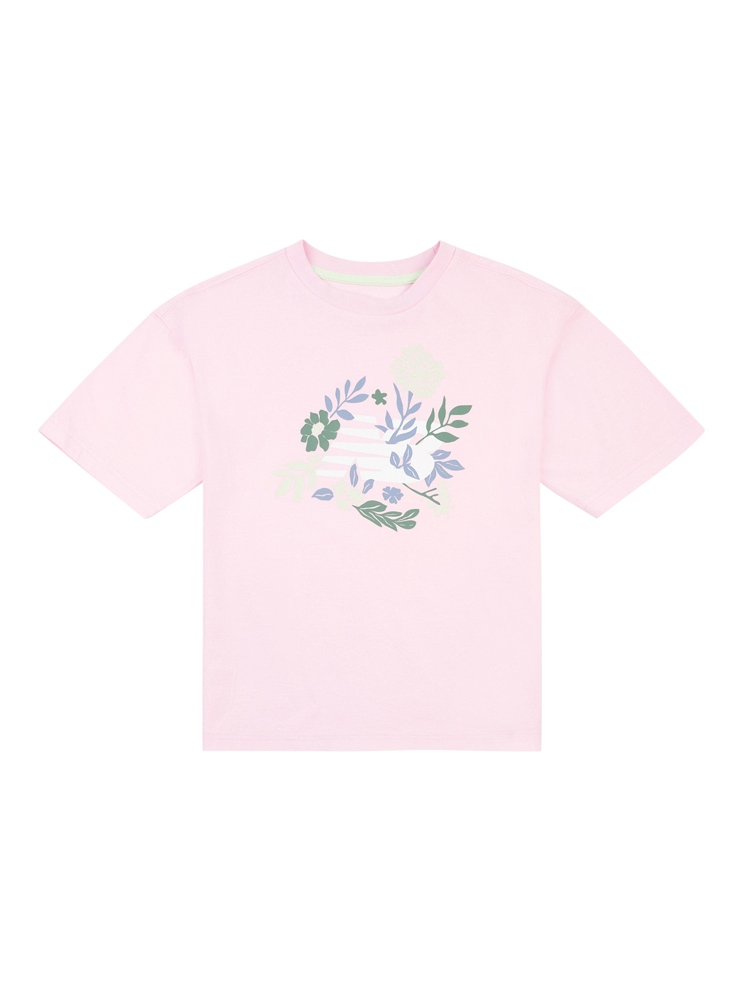 Product image 7 of 9, which shows New Balance Kids' Cotton Floral Graphic T-Shirt, Light Raspberry, 7-8 years