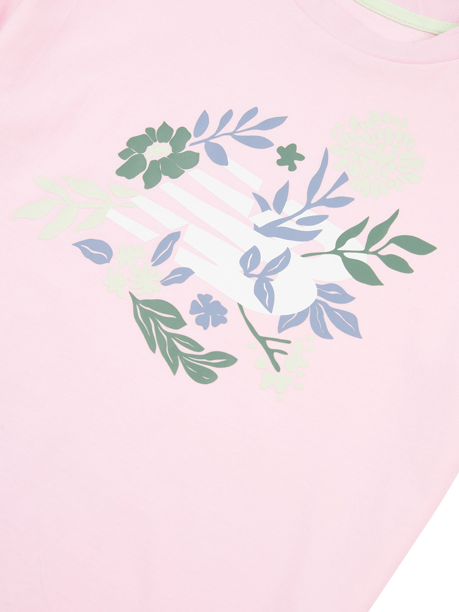 Product image 9 of 9, which shows New Balance Kids' Cotton Floral Graphic T-Shirt, Light Raspberry, 7-8 years