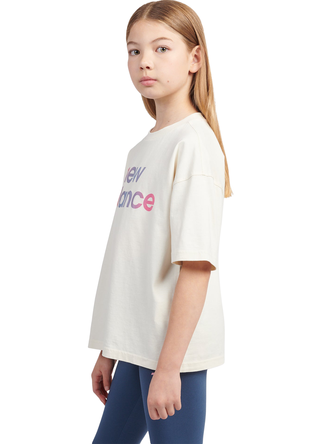 Product image 2 of 11, which shows New Balance Kids' Gradient Graphic T-Shirt, Linen, 7-8 years