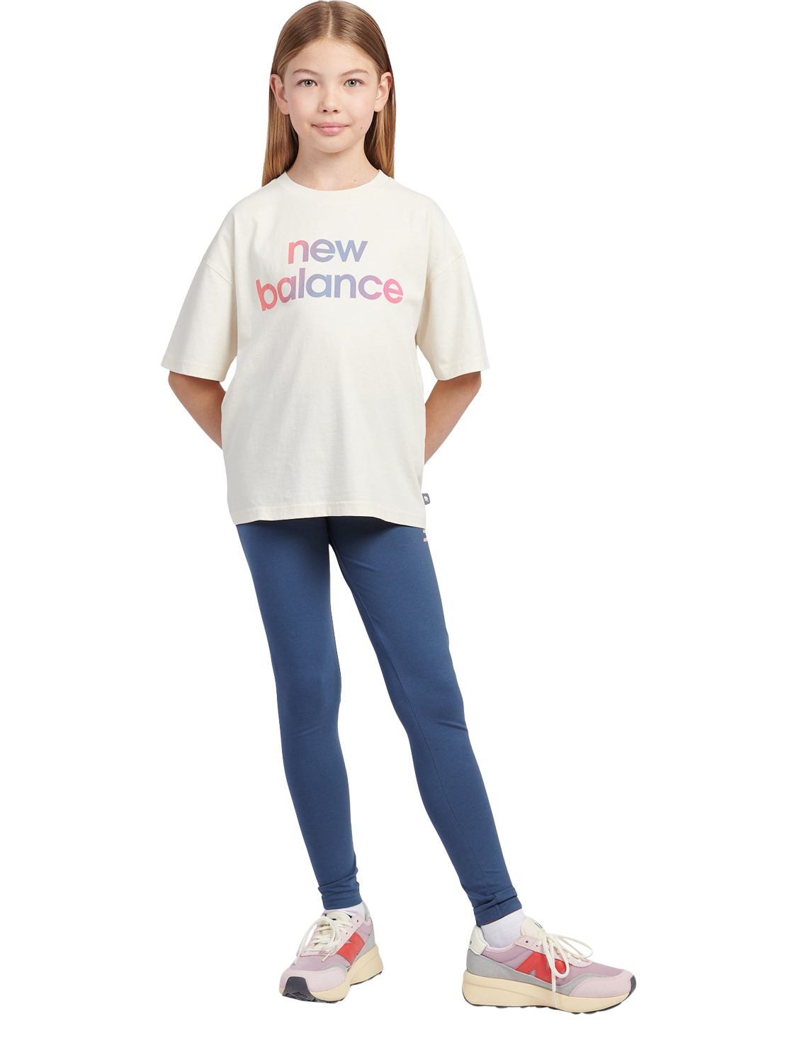 Product image 5 of 11, which shows New Balance Kids' Gradient Graphic T-Shirt, Linen, 7-8 years