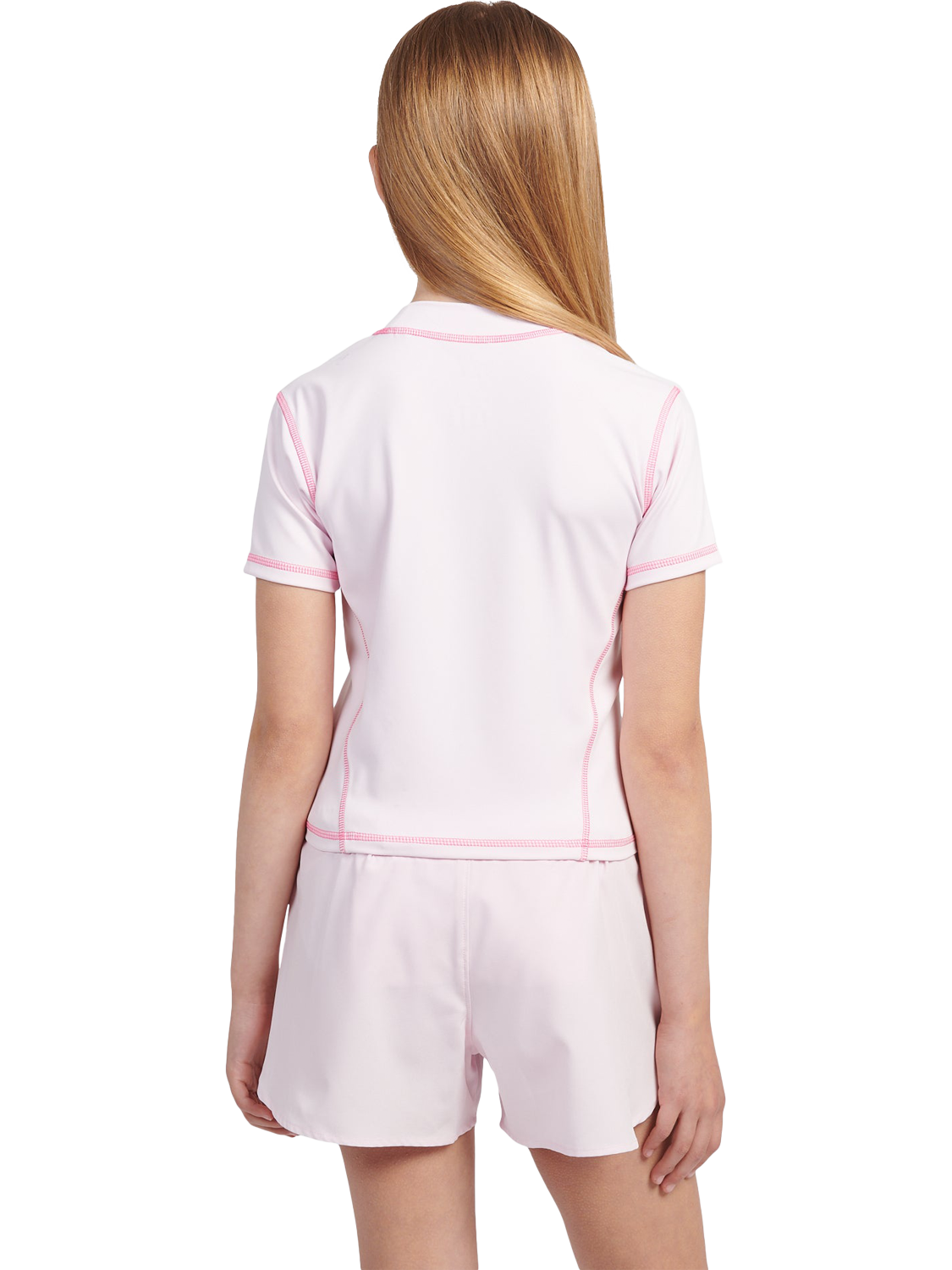 Product image 3 of 8, which shows New Balance Kids' Harmony Fitted T-Shirt, Light Raspberry, 7-8 years