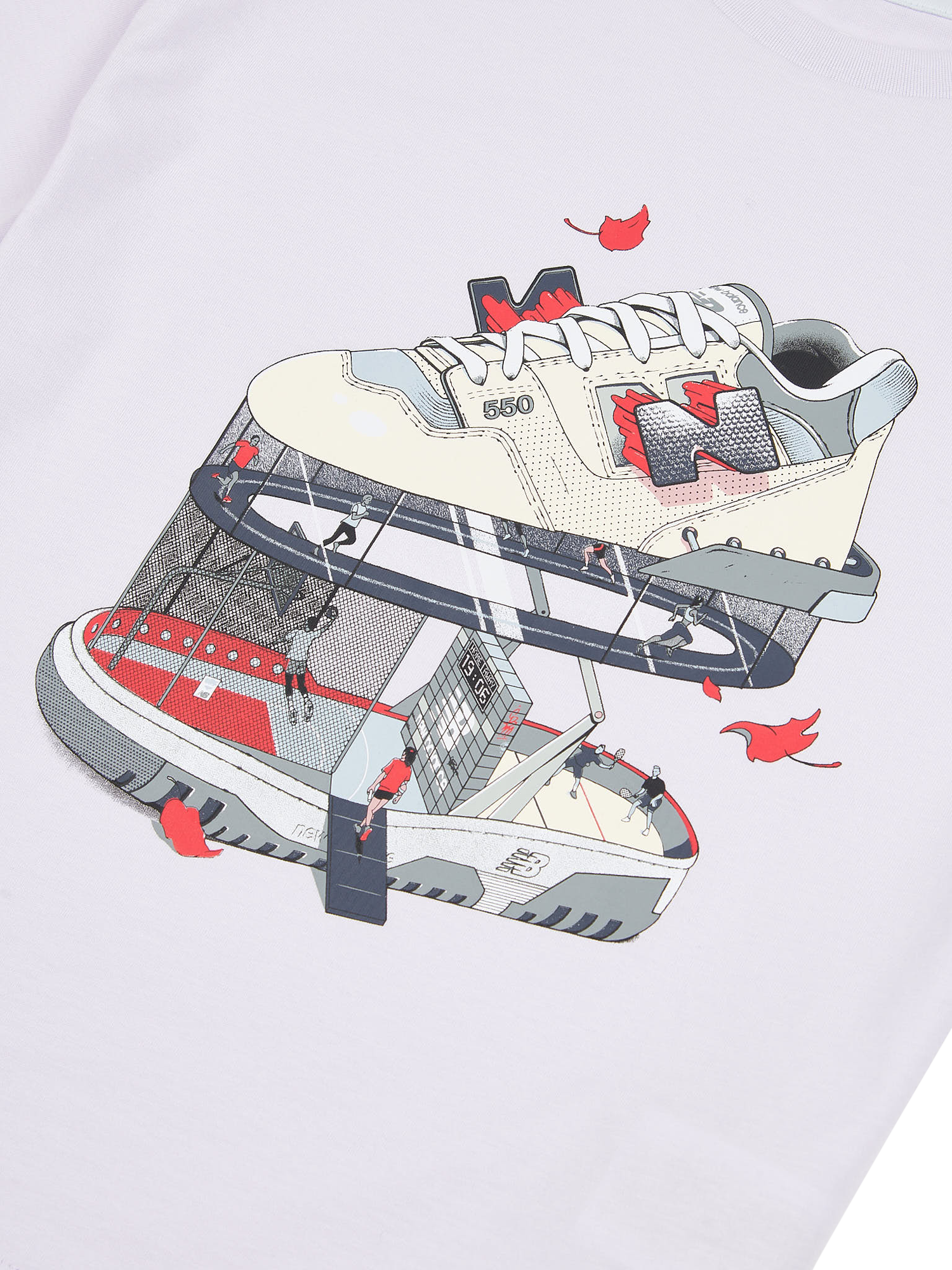 Product image 3 of 3, which shows New Balance Kids' Fitness Centre Illustrated Graphic T-Shirt, Bright Lavender, 7-8 years