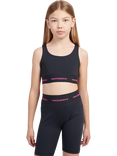 New Balance Kids' Racerback Sports Bra, Caviar