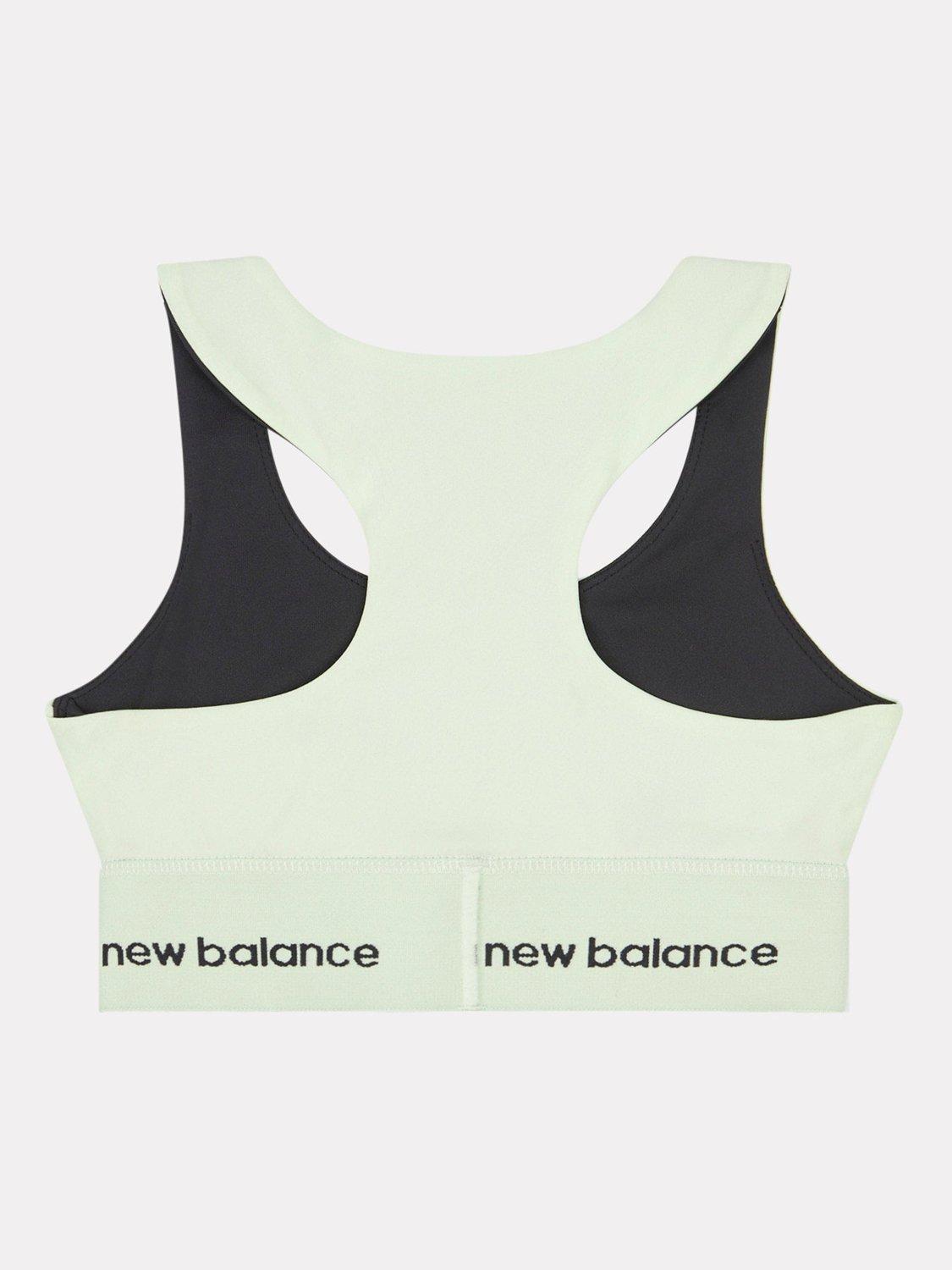 Product image 2 of 3, which shows New Balance Kids' Harmony Racerback Bra, Melon Water, 7-8 years