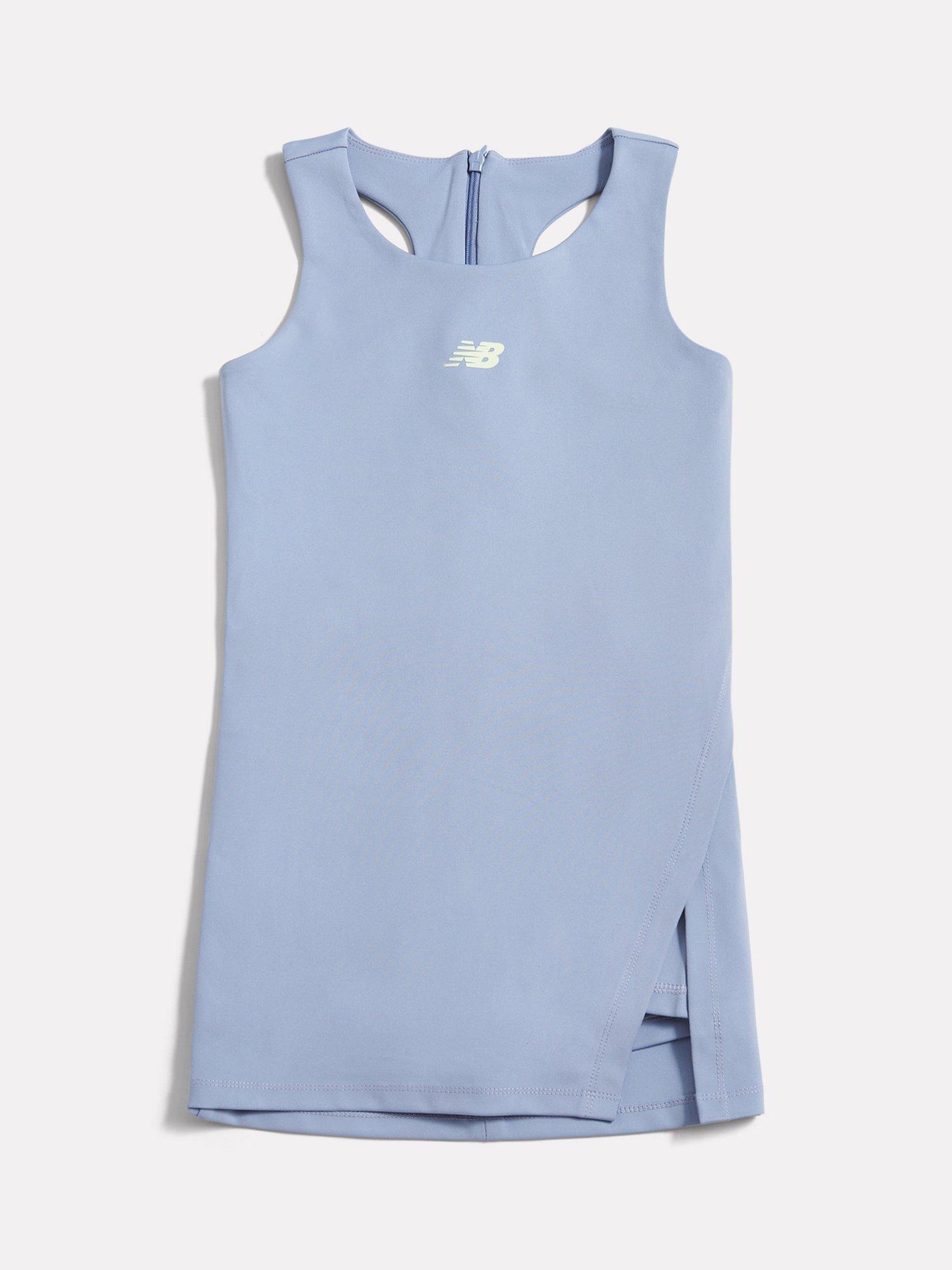 Product image 1 of 3, which shows New Balance Kids' Sleeveless Exercise Dress, Dusk Shower, 7-8 years
