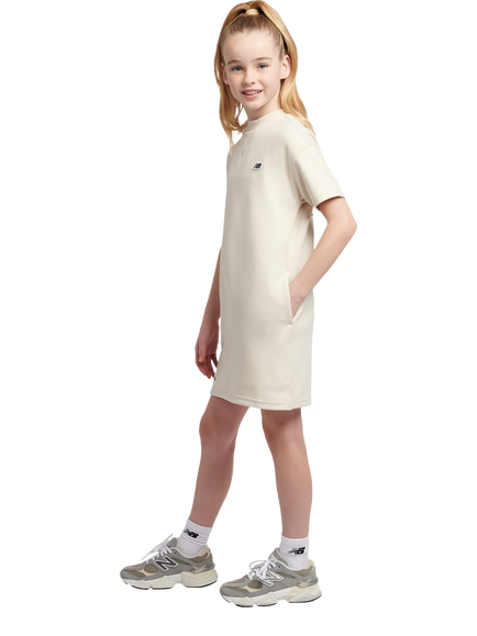 New Balance Kids' Logo T-Shirt Dress, Linen - view 2, Linen