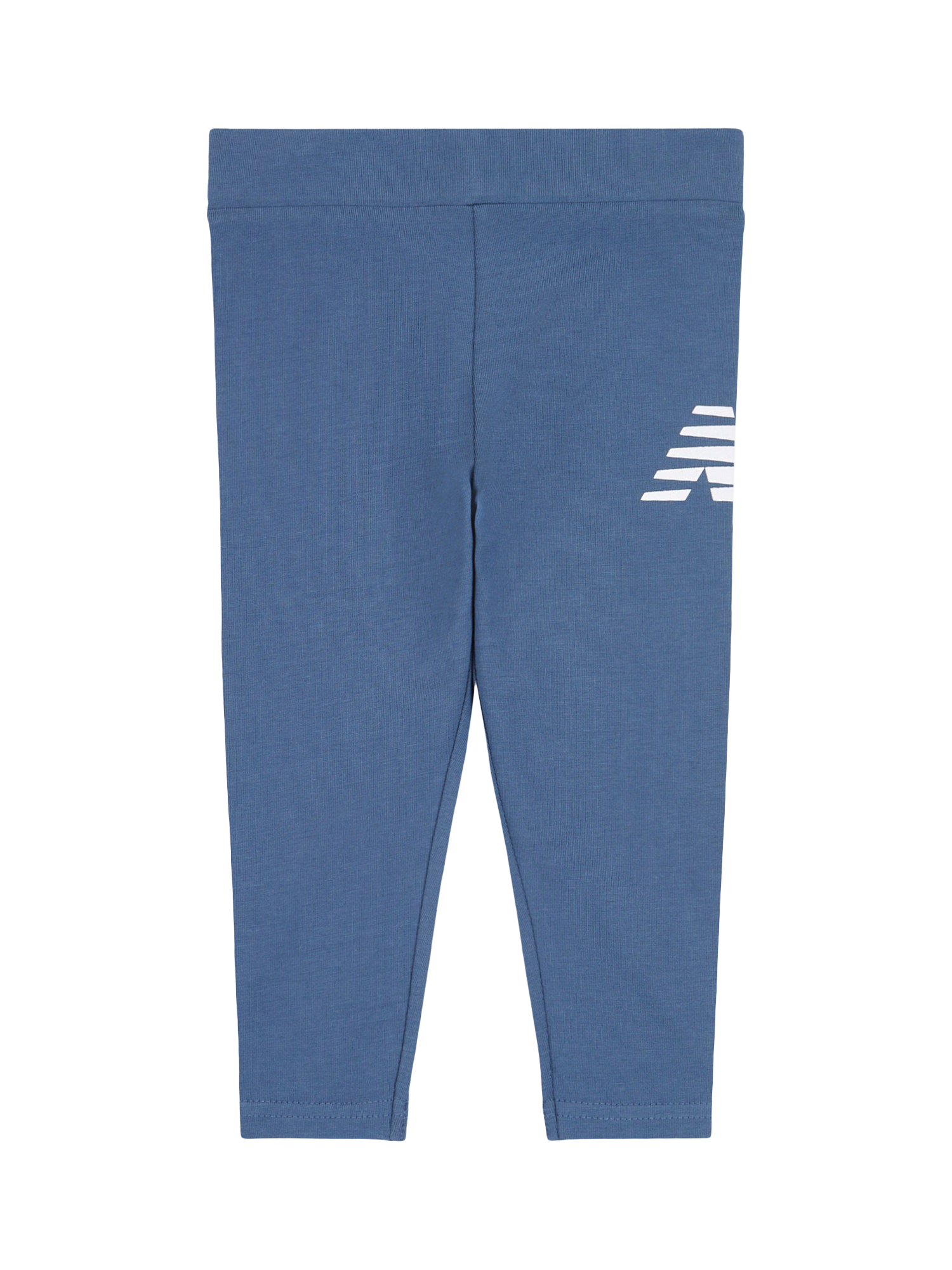 Product image 1 of 3, which shows New Balance Kids' Graphic Leggings, Vintage Indigo, 12 months