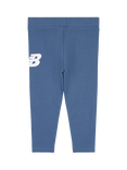 New Balance Kids' Graphic Leggings, Vintage Indigo