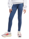 New Balance Kids' Stacked Logo Leggings, Vintage Indigo
